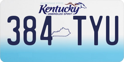 KY license plate 384TYU