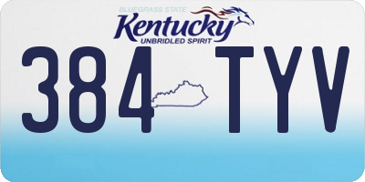 KY license plate 384TYV