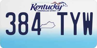 KY license plate 384TYW