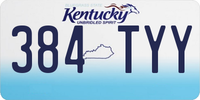 KY license plate 384TYY