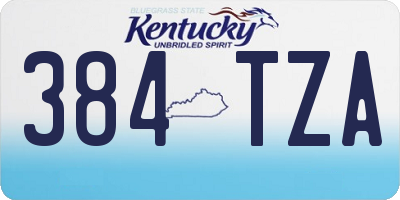 KY license plate 384TZA