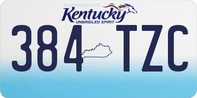 KY license plate 384TZC