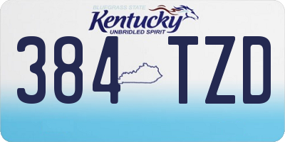KY license plate 384TZD
