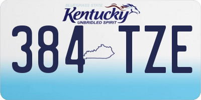 KY license plate 384TZE
