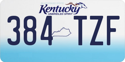 KY license plate 384TZF