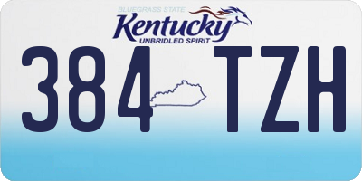 KY license plate 384TZH