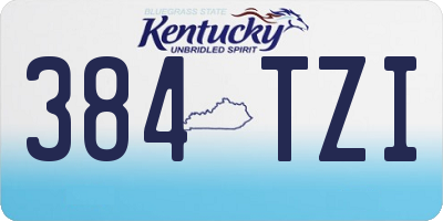 KY license plate 384TZI