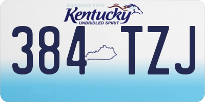 KY license plate 384TZJ