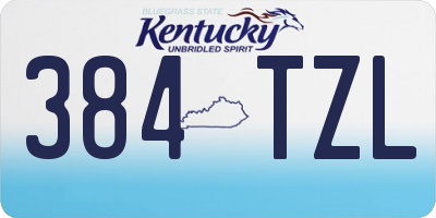 KY license plate 384TZL