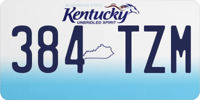 KY license plate 384TZM