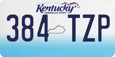 KY license plate 384TZP