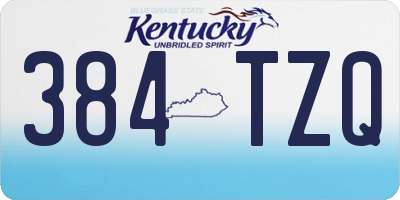 KY license plate 384TZQ