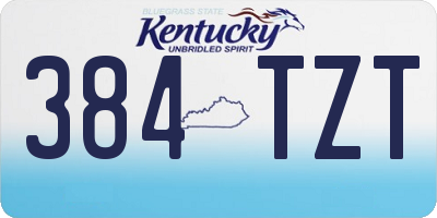 KY license plate 384TZT