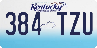 KY license plate 384TZU
