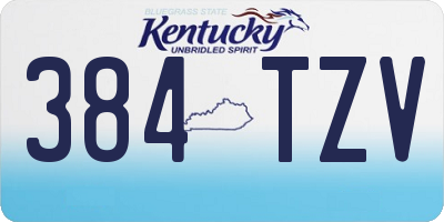KY license plate 384TZV