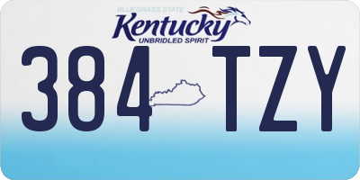 KY license plate 384TZY