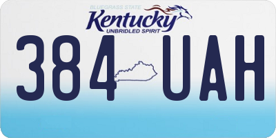 KY license plate 384UAH