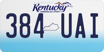 KY license plate 384UAI