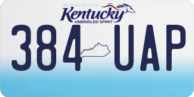 KY license plate 384UAP