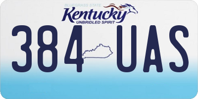KY license plate 384UAS