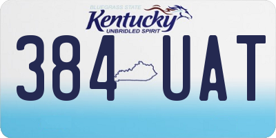 KY license plate 384UAT