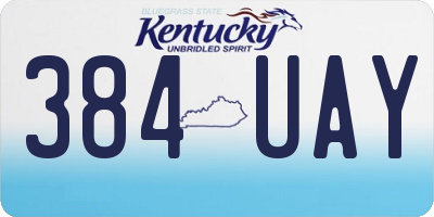 KY license plate 384UAY