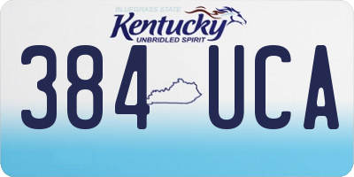 KY license plate 384UCA