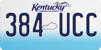KY license plate 384UCC