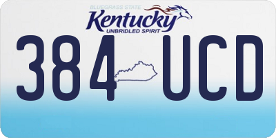 KY license plate 384UCD