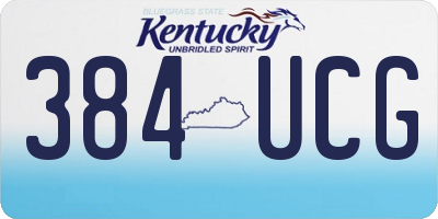 KY license plate 384UCG