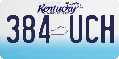 KY license plate 384UCH