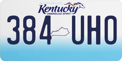 KY license plate 384UHO