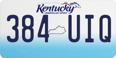 KY license plate 384UIQ