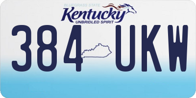 KY license plate 384UKW