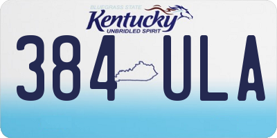 KY license plate 384ULA