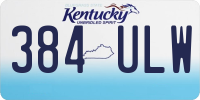 KY license plate 384ULW