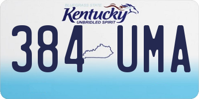 KY license plate 384UMA