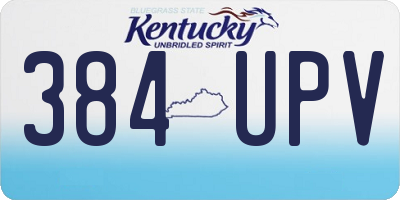 KY license plate 384UPV