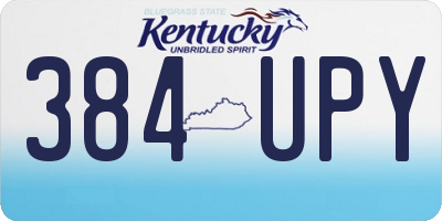 KY license plate 384UPY
