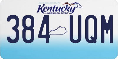 KY license plate 384UQM