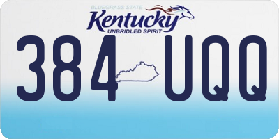 KY license plate 384UQQ
