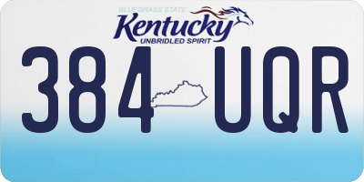 KY license plate 384UQR