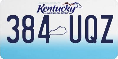 KY license plate 384UQZ