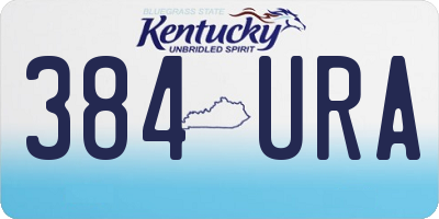 KY license plate 384URA