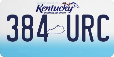 KY license plate 384URC