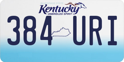 KY license plate 384URI