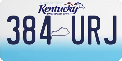 KY license plate 384URJ