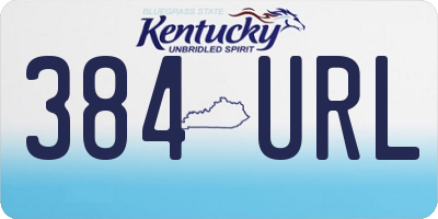 KY license plate 384URL