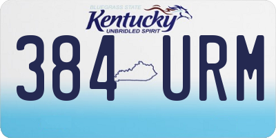 KY license plate 384URM