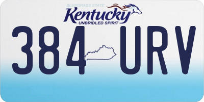 KY license plate 384URV